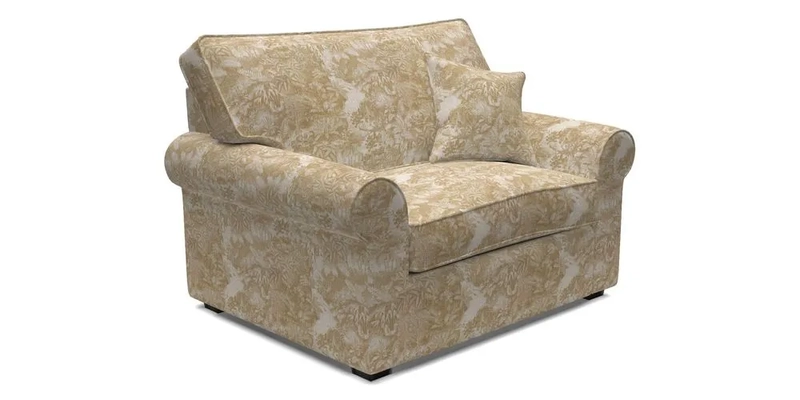 Upperton Snuggler Loose Cover in Two Tone Plain Biscuit - Loose cover option available
