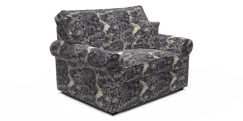 Upperton Snuggler Loose Cover in Two Tone Plain Biscuit - Loose cover option available