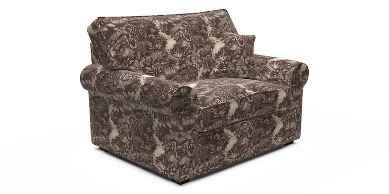 Upperton Snuggler Loose Cover in Two Tone Plain Biscuit - Loose cover option available