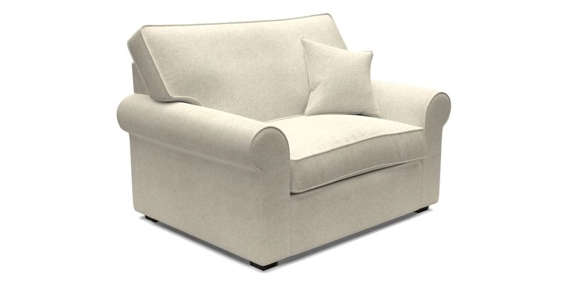 Upperton Snuggler Loose Cover in Two Tone Plain Biscuit - Loose cover option available