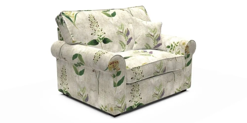 Upperton Snuggler Loose Cover in Two Tone Plain Biscuit - Loose cover option available