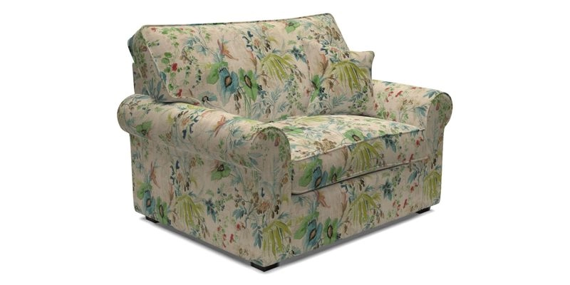 Upperton Snuggler Loose Cover in Two Tone Plain Biscuit - Loose cover option available