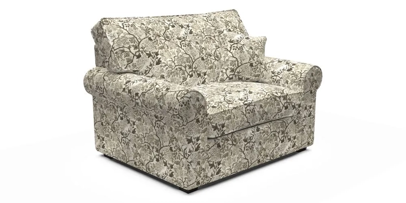 Upperton Snuggler Loose Cover in Two Tone Plain Biscuit - Loose cover option available