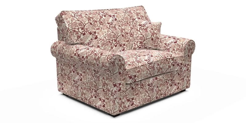Upperton Snuggler Loose Cover in Two Tone Plain Biscuit - Loose cover option available
