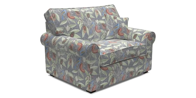 Upperton Snuggler Loose Cover in Two Tone Plain Biscuit - Loose cover option available