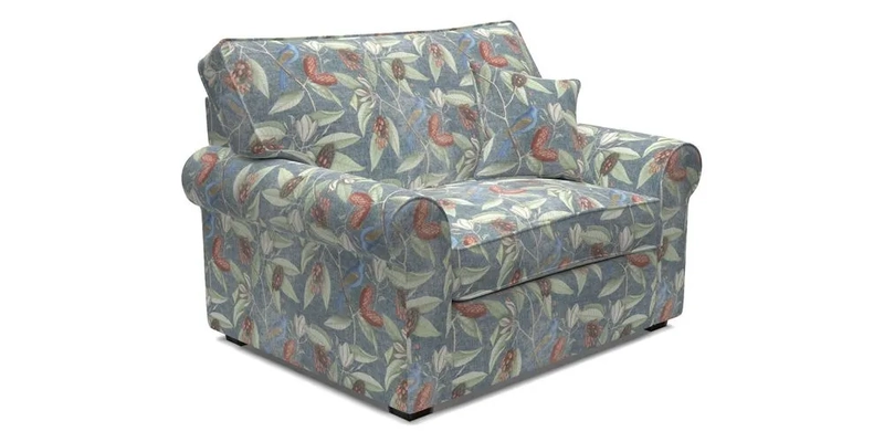 Upperton Snuggler Loose Cover in Two Tone Plain Biscuit - Loose cover option available