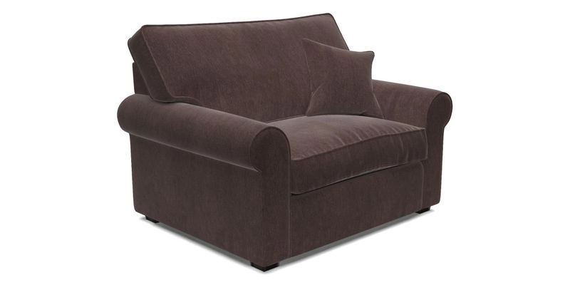 Upperton Snuggler Loose Cover in Two Tone Plain Biscuit - Loose cover option available