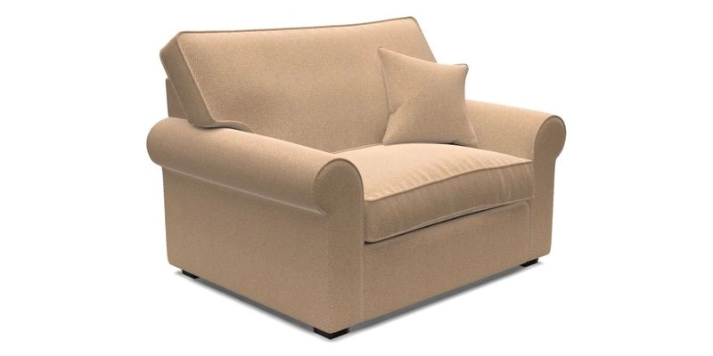 Upperton Snuggler Loose Cover in Two Tone Plain Biscuit - Loose cover option available