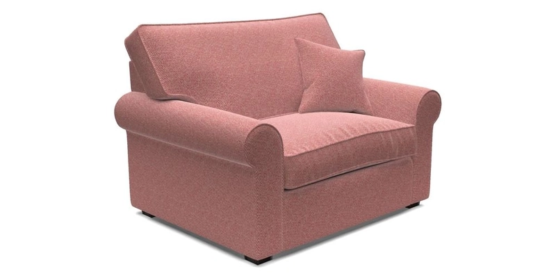 Upperton Snuggler Loose Cover in Two Tone Plain Biscuit - Loose cover option available