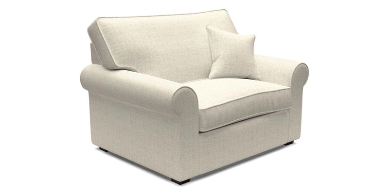 Upperton Snuggler Loose Cover in Two Tone Plain Biscuit - Loose cover option available