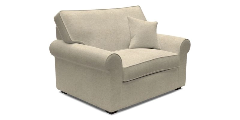 Upperton Snuggler Loose Cover in Two Tone Plain Biscuit - Loose cover option available