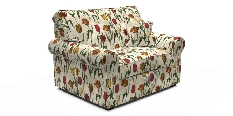 Upperton Snuggler Loose Cover in Two Tone Plain Biscuit - Loose cover option available