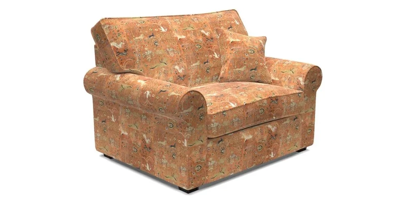 Upperton Snuggler Loose Cover in Two Tone Plain Biscuit - Loose cover option available