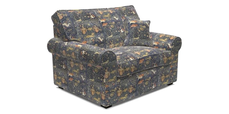 Upperton Snuggler Loose Cover in Two Tone Plain Biscuit - Loose cover option available