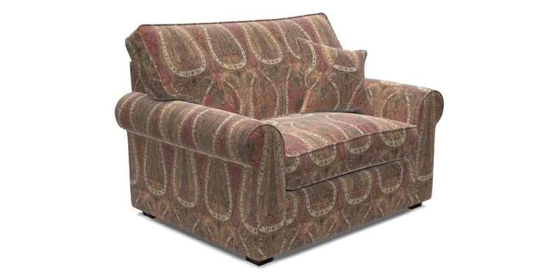 Upperton Snuggler Loose Cover in Two Tone Plain Biscuit - Loose cover option available