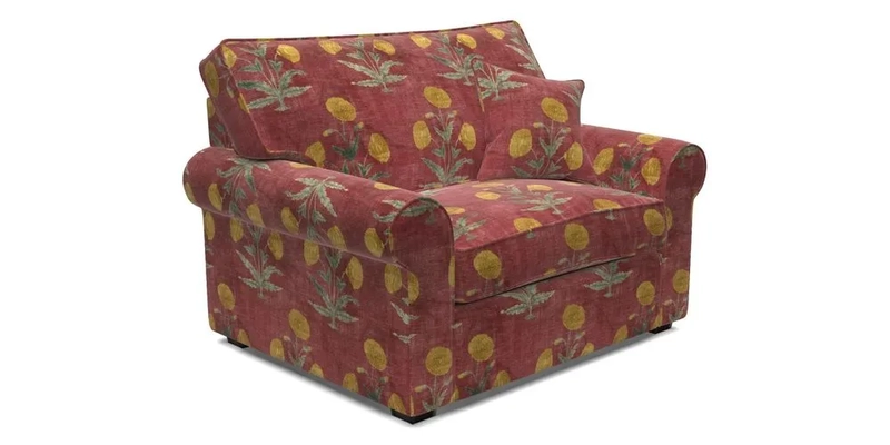 Upperton Snuggler Loose Cover in Two Tone Plain Biscuit - Loose cover option available