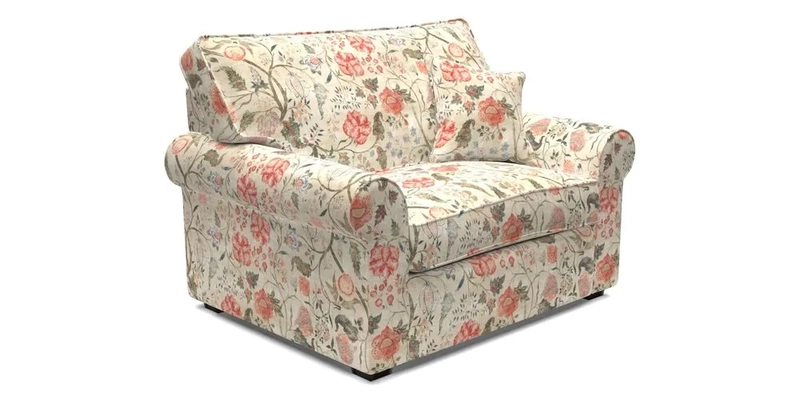 Upperton Snuggler Loose Cover in Two Tone Plain Biscuit - Loose cover option available