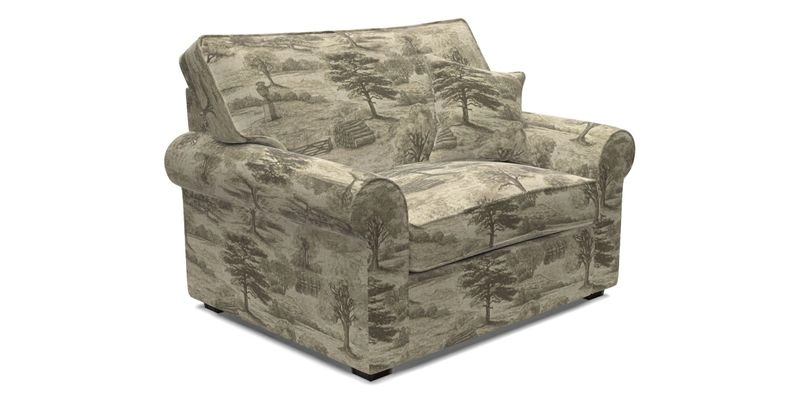 Upperton Snuggler Loose Cover in Two Tone Plain Biscuit - Loose cover option available