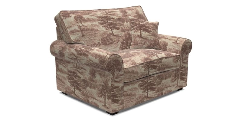 Upperton Snuggler Loose Cover in Two Tone Plain Biscuit - Loose cover option available