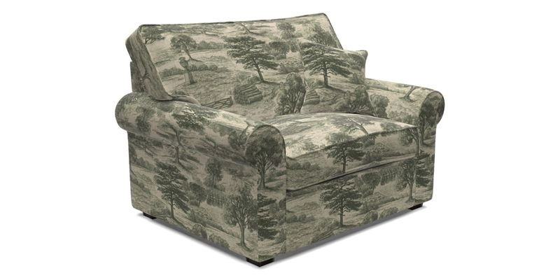 Upperton Snuggler Loose Cover in Two Tone Plain Biscuit - Loose cover option available