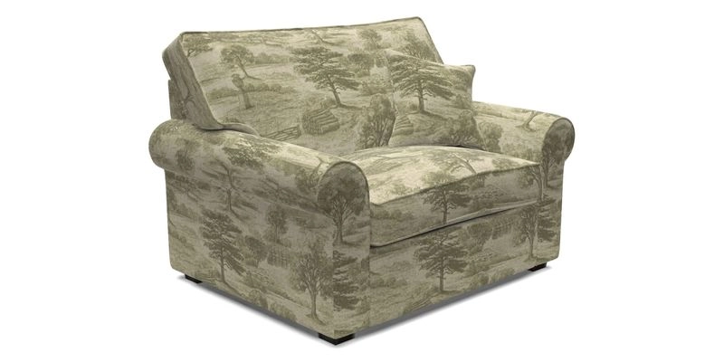 Upperton Snuggler Loose Cover in Two Tone Plain Biscuit - Loose cover option available