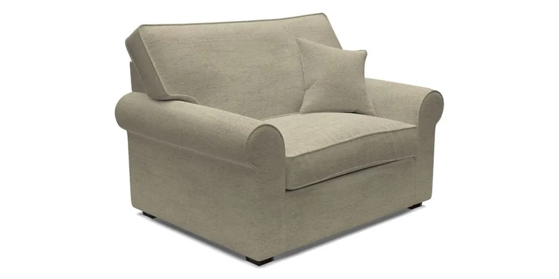 Upperton Snuggler Loose Cover in Two Tone Plain Biscuit - Loose cover option available