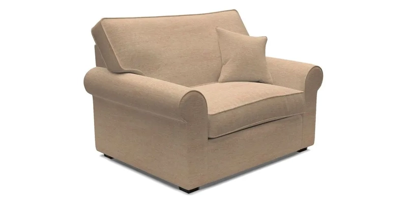 Upperton Snuggler Loose Cover in Two Tone Plain Biscuit - Loose cover option available