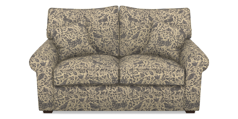 Product photograph of Upperton 2 5 Seater Sofa In V A Drawn From Nature - Bird And Rabbit - Navy from Sofas and Stuff Limited