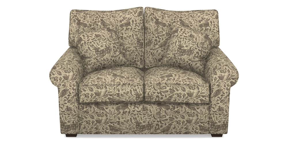 Product photograph of Upperton 2 Seater Sofa In V A Drawn From Nature - Bird And Rabbit - Brown from Sofas and Stuff Limited