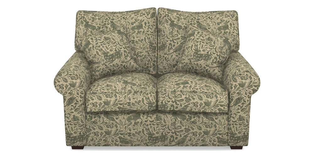 Product photograph of Upperton 2 Seater Sofa In V A Drawn From Nature - Bird And Rabbit - Dark Green from Sofas and Stuff Limited