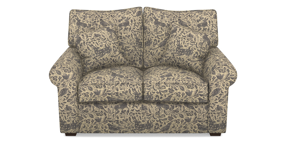 Product photograph of Upperton 2 Seater Sofa In V A Drawn From Nature - Bird And Rabbit - Navy from Sofas and Stuff Limited