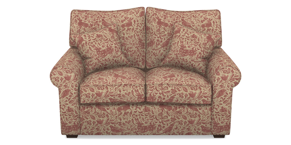 Product photograph of Upperton 2 Seater Sofa In V A Drawn From Nature - Bird And Rabbit - Red from Sofas and Stuff Limited