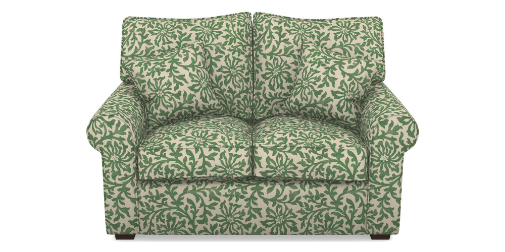 Product photograph of Upperton 2 Seater Sofa In V A Brompton Collection - Floral Scroll - Basil from Sofas and Stuff Limited