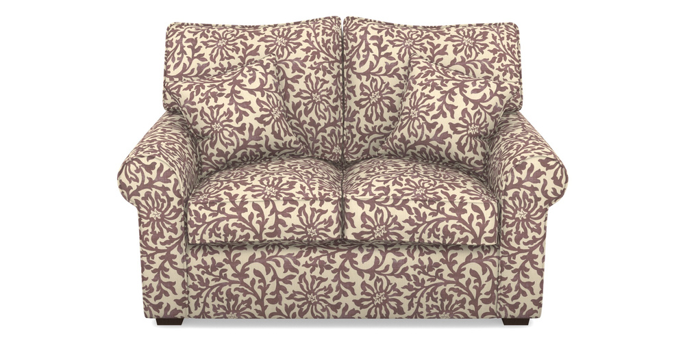 Product photograph of Upperton 2 Seater Sofa In V A Brompton Collection - Floral Scroll - Cacao from Sofas and Stuff Limited