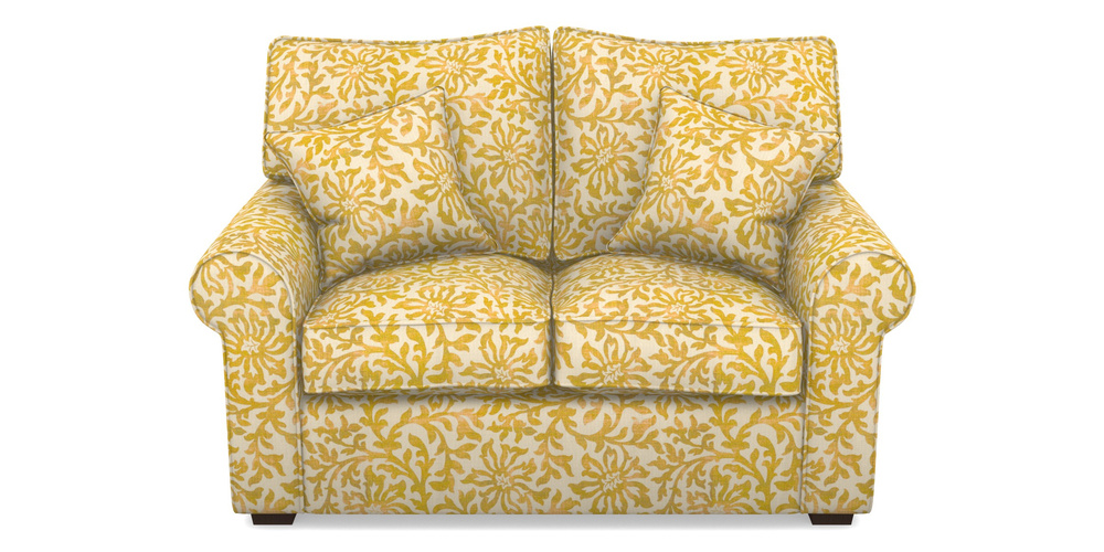 Product photograph of Upperton 2 Seater Sofa In V A Brompton Collection - Floral Scroll - Corn from Sofas and Stuff Limited