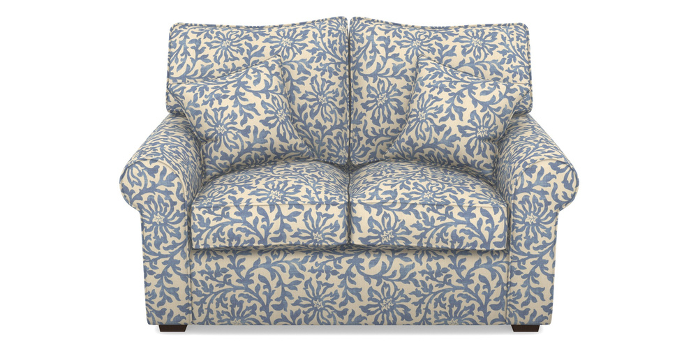 Product photograph of Upperton 2 Seater Sofa In V A Brompton Collection - Floral Scroll - Morning Blue from Sofas and Stuff Limited