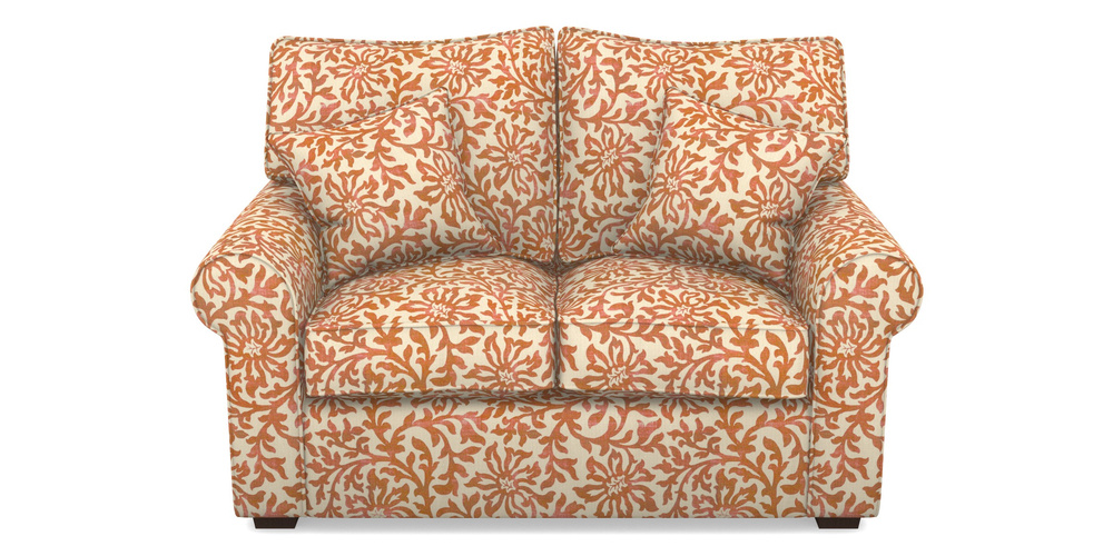 Product photograph of Upperton 2 Seater Sofa In V A Brompton Collection - Floral Scroll - Terracotta from Sofas and Stuff Limited