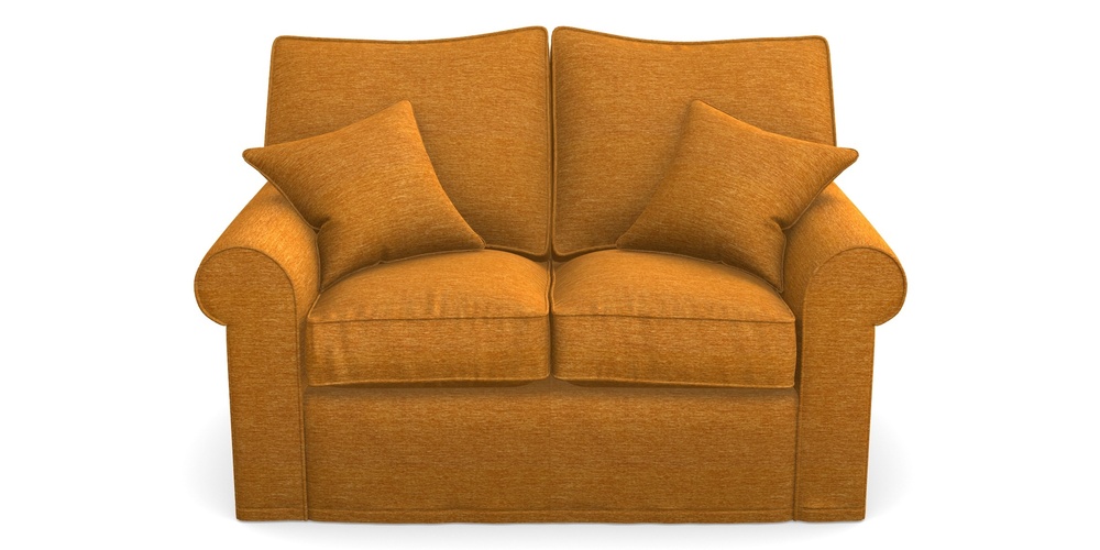 Product photograph of Upperton 2 Seater Sofa In Textured Velvet - Turmeric from Sofas and Stuff Limited