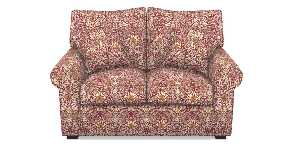 Product photograph of Upperton 2 Seater Sofa In William Morris Collection - Snakeshead - Claret Gold from Sofas and Stuff Limited