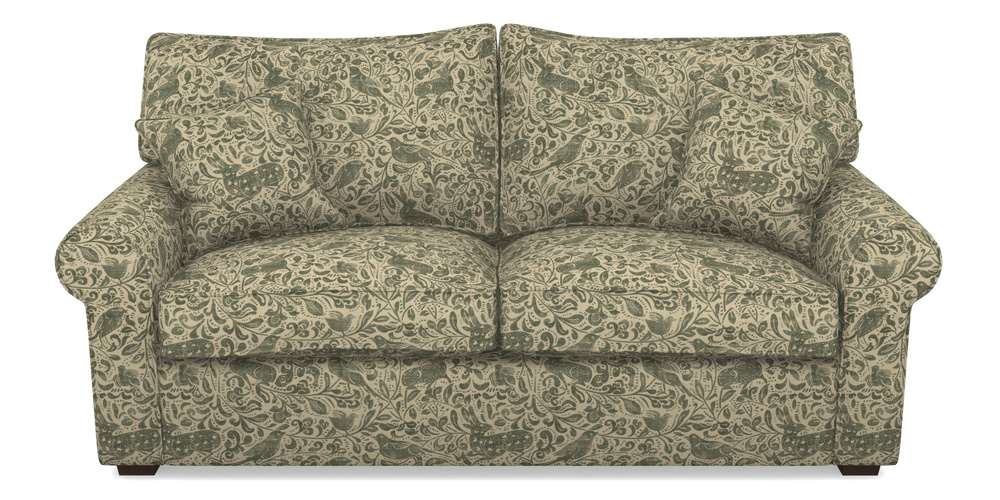 Product photograph of Upperton 3 Seater Sofa In V A Drawn From Nature - Bird And Rabbit - Dark Green from Sofas and Stuff Limited