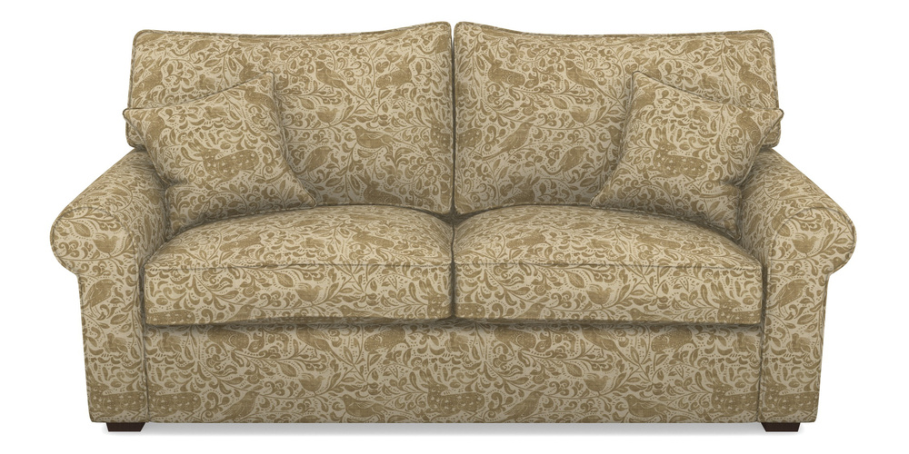 Product photograph of Upperton 3 Seater Sofa In V A Drawn From Nature - Bird And Rabbit - Gold from Sofas and Stuff Limited