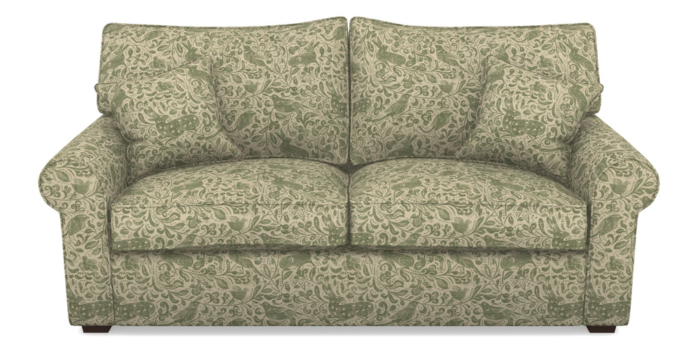 Product photograph of Upperton 3 Seater Sofa In V A Drawn From Nature - Bird And Rabbit - Light Green from Sofas and Stuff Limited