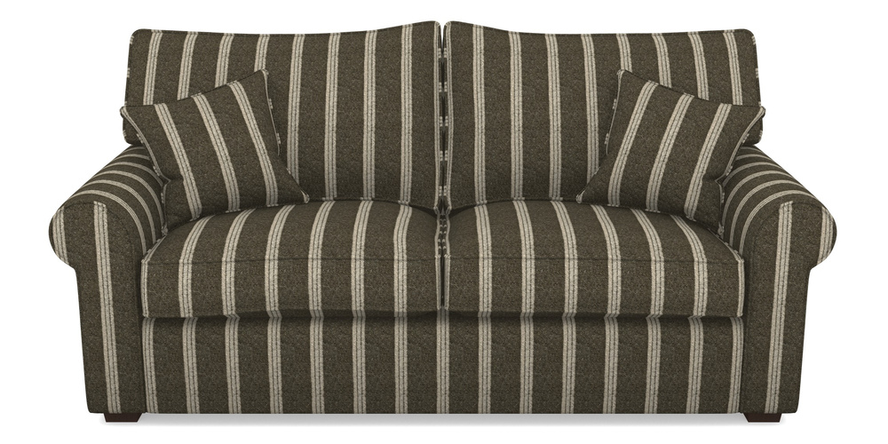 Product photograph of Upperton 3 Seater Sofa In Cloth 20 - Design 2 - Olive Stripe from Sofas and Stuff Limited