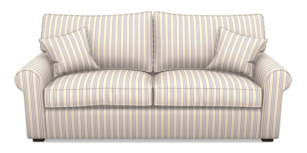 Product photograph of Upperton 4 Seater Sofa In Cloth 22 - Racing Stripes Ayr - Blueberry from Sofas and Stuff Limited
