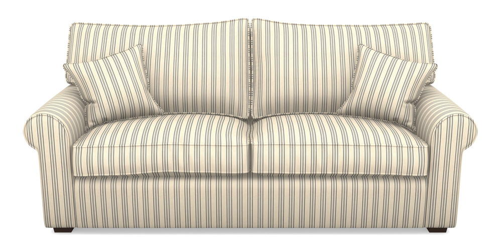 Product photograph of Upperton 4 Seater Sofa In Cloth 22 - Racing Stripes Ayr - Charcoal from Sofas and Stuff Limited