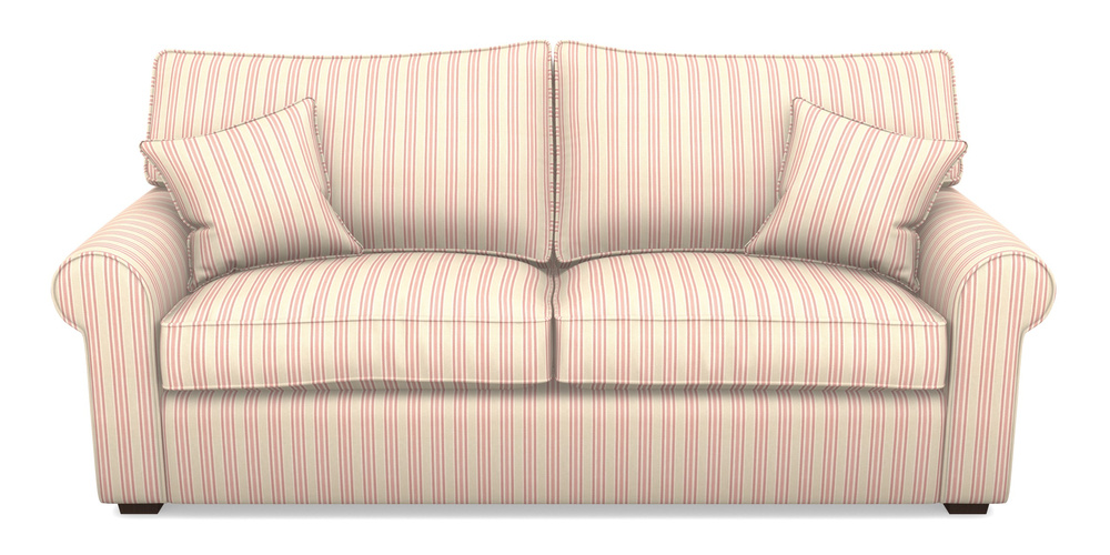 Product photograph of Upperton 4 Seater Sofa In Cloth 22 - Racing Stripes Ayr - Cherry from Sofas and Stuff Limited
