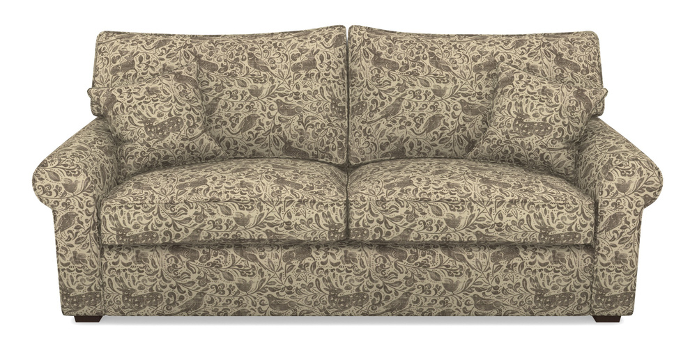 Product photograph of Upperton 4 Seater Sofa In V A Drawn From Nature - Bird And Rabbit - Brown from Sofas and Stuff Limited