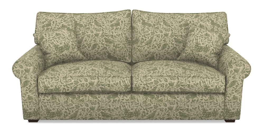 Product photograph of Upperton 4 Seater Sofa In V A Drawn From Nature - Bird And Rabbit - Light Green from Sofas and Stuff Limited