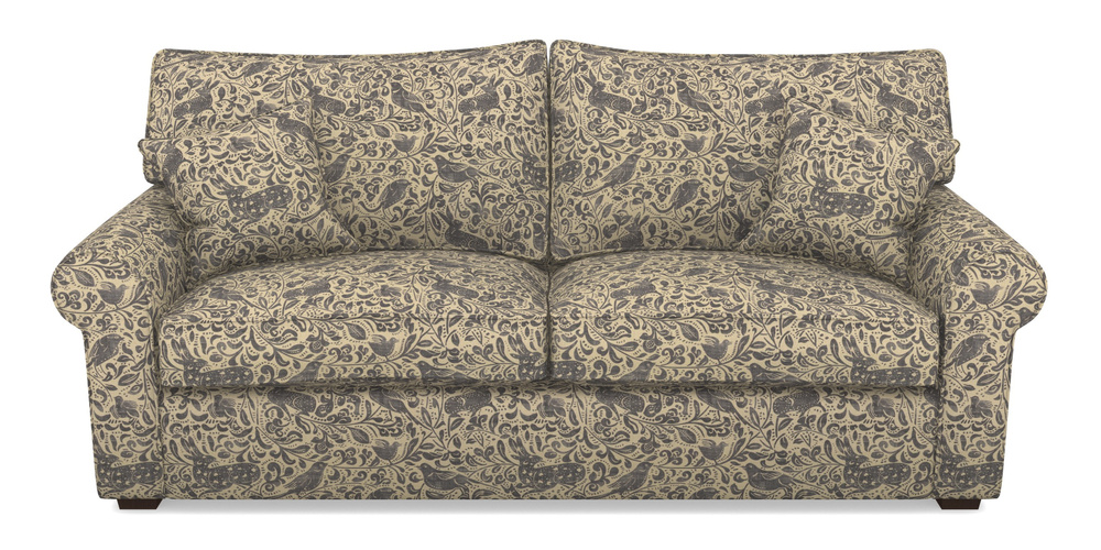 Product photograph of Upperton 4 Seater Sofa In V A Drawn From Nature - Bird And Rabbit - Navy from Sofas and Stuff Limited