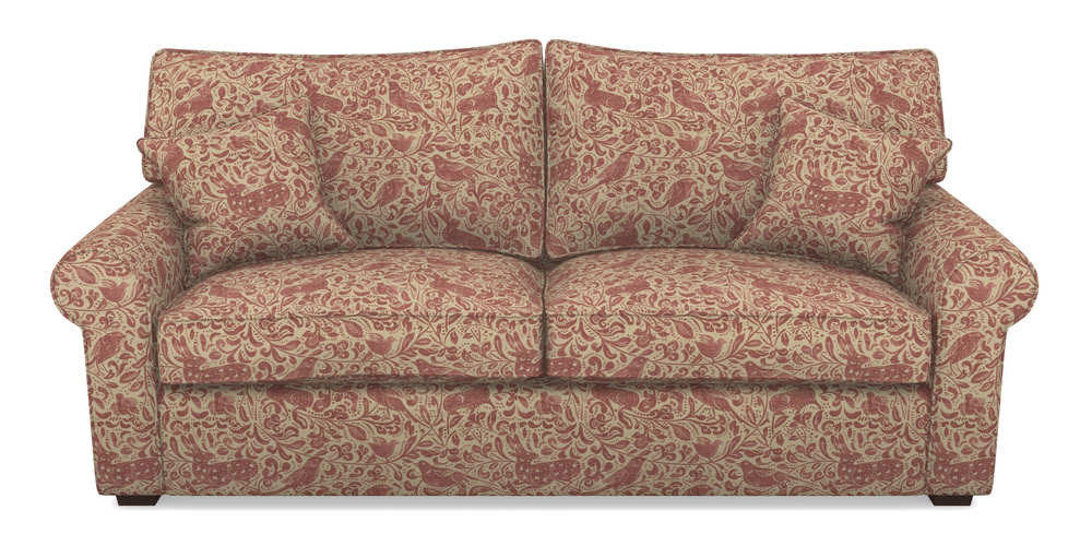 Product photograph of Upperton 4 Seater Sofa In V A Drawn From Nature - Bird And Rabbit - Red from Sofas and Stuff Limited